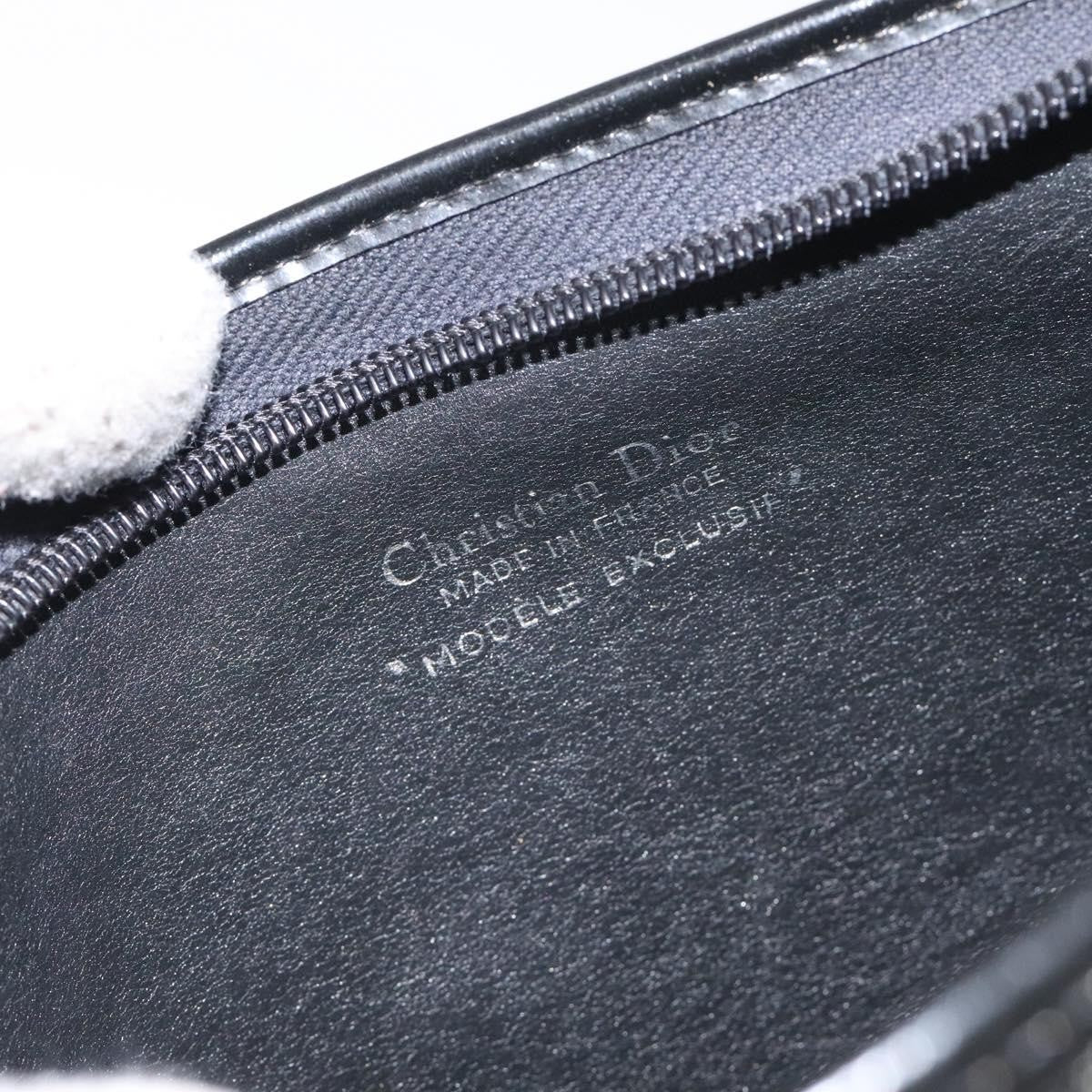 Christian Dior Vintage Trotter Shoulder Bag Canvas, NAVY, CANVAS, Shoulder bag