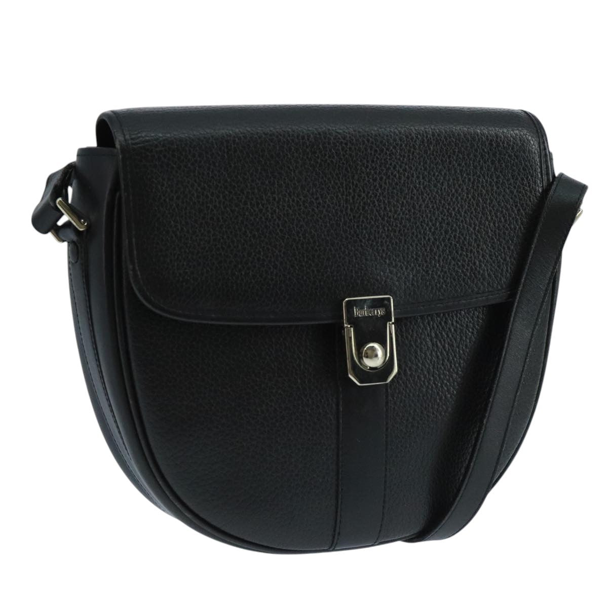 Burberry Flap Shoulder Bag Leather, BLACK, LEATHER, Shoulder bag
