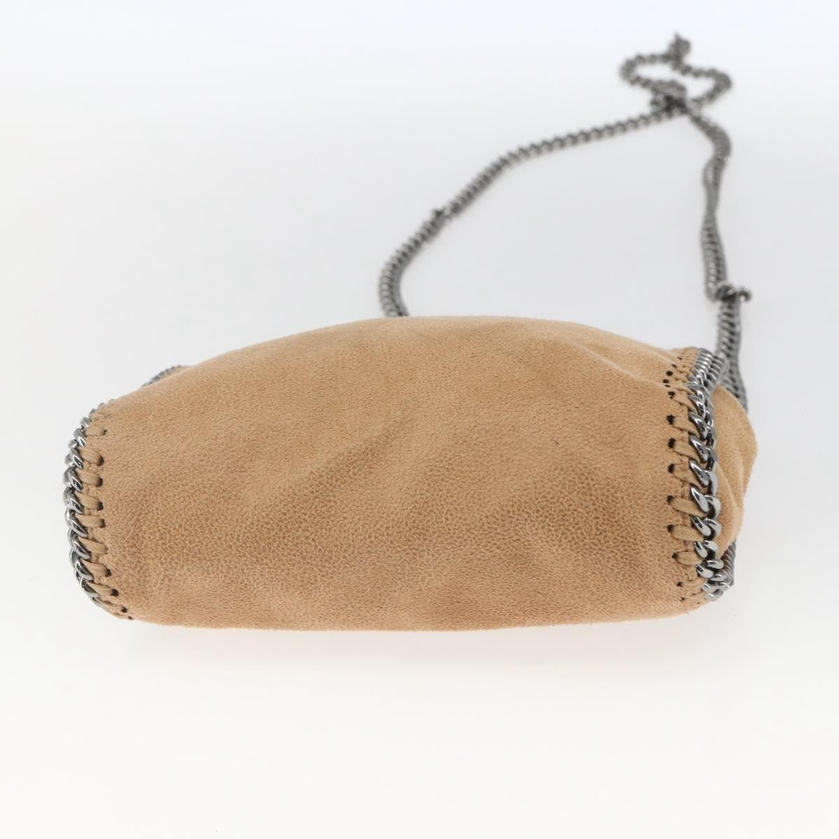 Stella McCartney Falabella Fold Over Crossbody Bag Shaggy Deer, BEIGE, POLYESTER, Shoulder bag