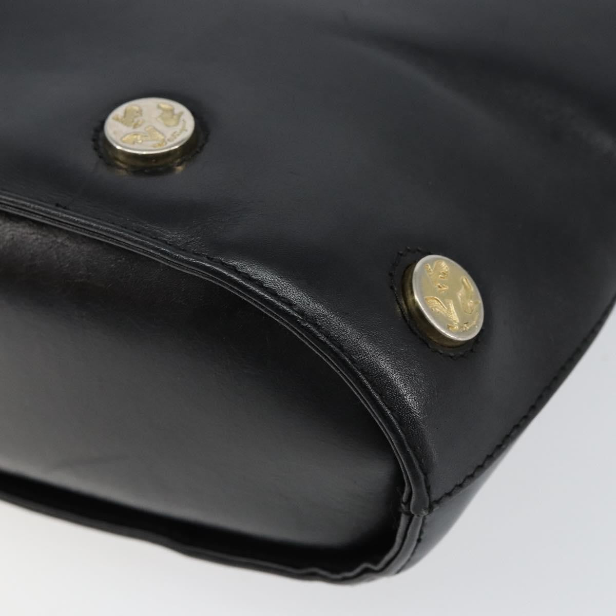 Salvatore Ferragamo Vintage Handbag Leather, BLACK, LEATHER, Handbag