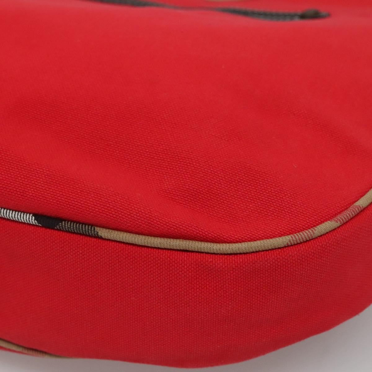 Burberry Shoulder Bag Nova Check Canvas, RED, CANVAS, Shoulder bag