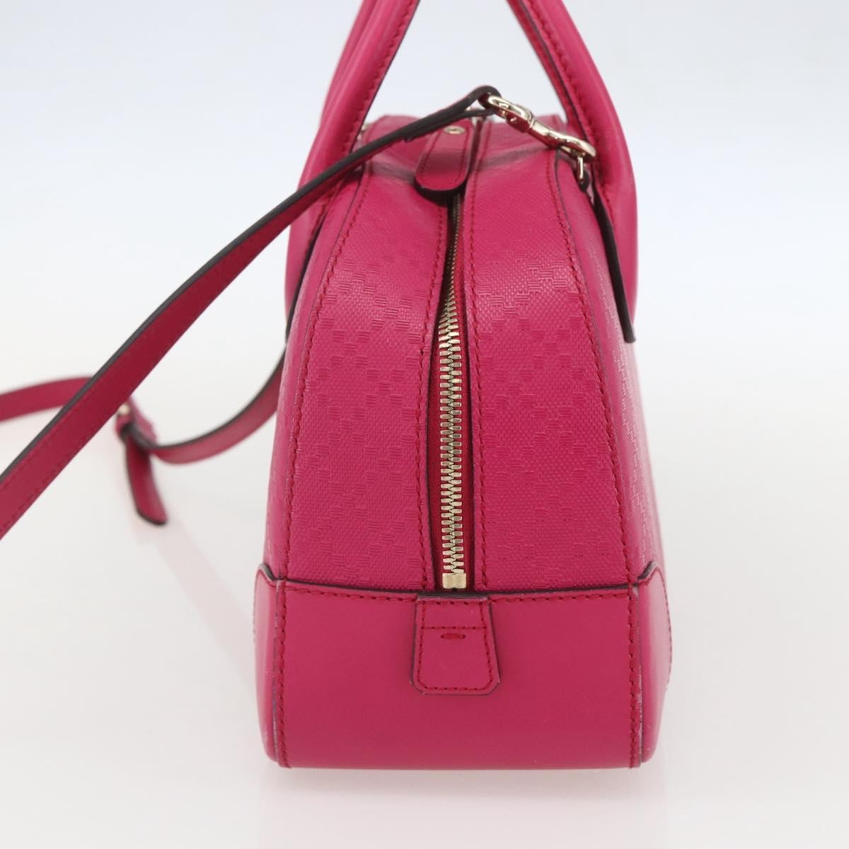 Gucci Bright Top Handle Bag Diamante Leather, PINK, LEATHER, Handbag