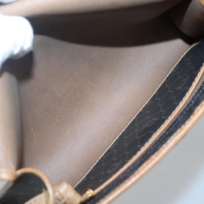 Christian Dior Vintage Honeycomb Flap Crossbody Bag Coated Canvas, BLACK, CANVAS, Shoulder bag