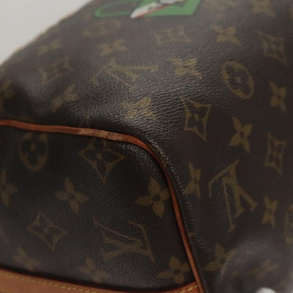 Louis Vuitton Speedy Bandouliere Bag Limited Edition Patches Monogram Canvas, BROWN, CANVAS, Handbag