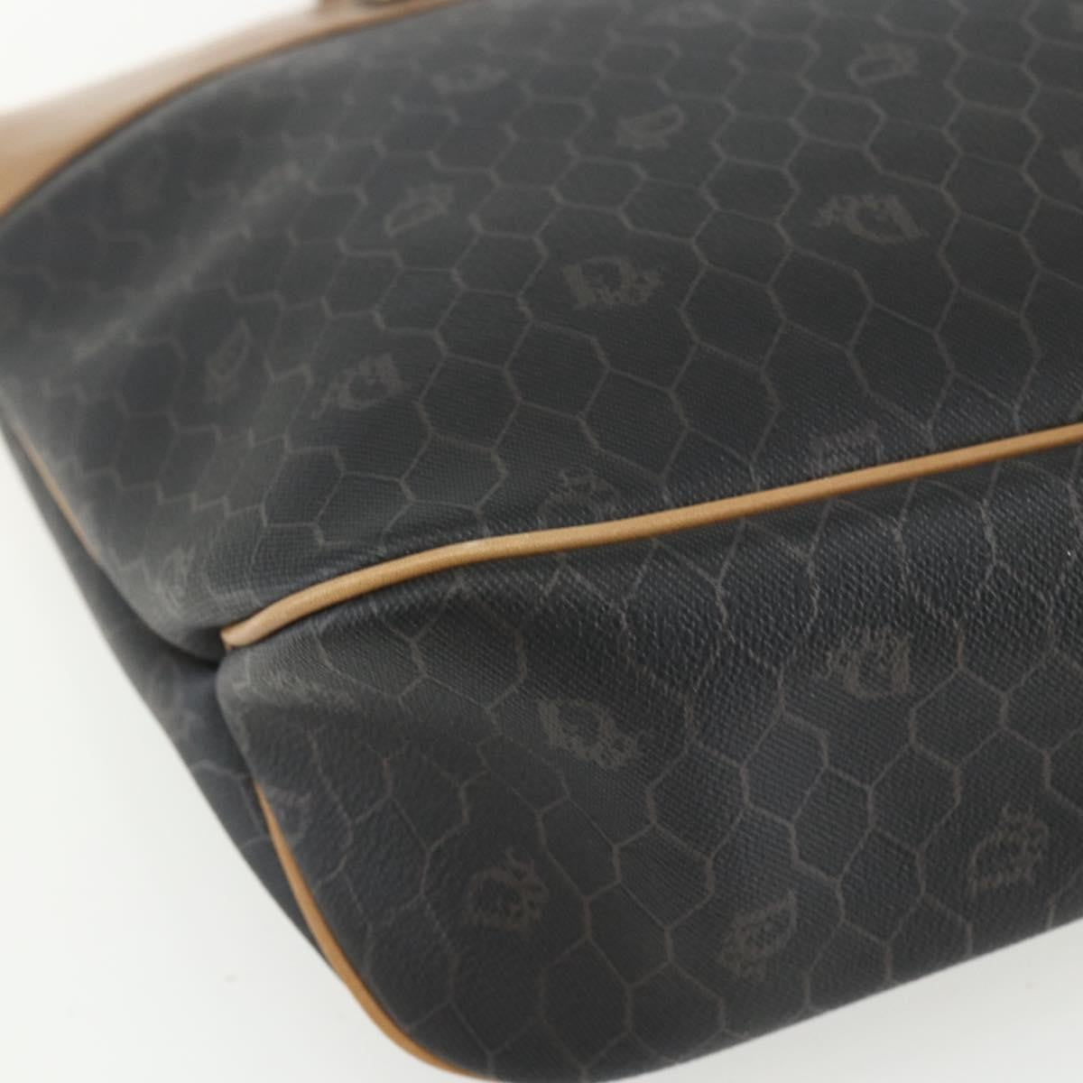 Christian Dior Vintage Honeycomb Tote Bag Canvas, BLACK, CANVAS, Tote bag