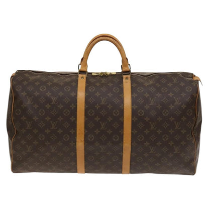 Louis Vuitton Keepall Bag Monogram Canvas, BROWN, CANVAS, Travel bag