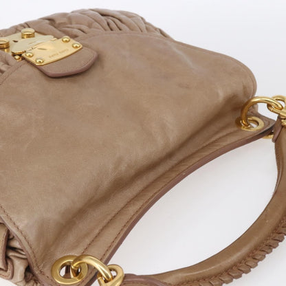 Miu Miu Coffer Satchel Matelasse Leather, PINK, LEATHER, Handbag