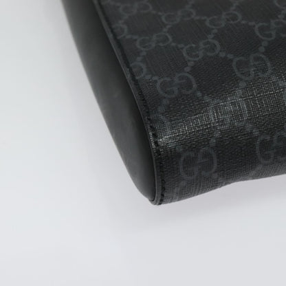 Gucci Web Strap Front Zip Messenger Bag GG Coated Canvas, BLACK, CANVAS, Crossbody bag