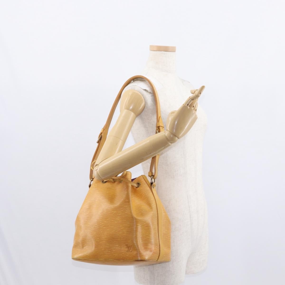 Louis Vuitton Petit Noe Handbag Epi Leather, YELLOW, LEATHER, Shoulder bag