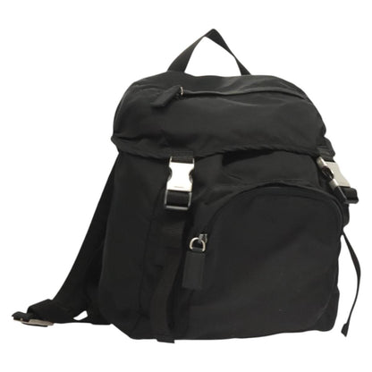 Prada Logo Backpack Tessuto, BLACK, NYLON, Backpack