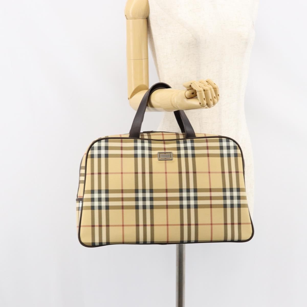Burberry Nova Handbag Canvas, BEIGE, PVC, Handbag