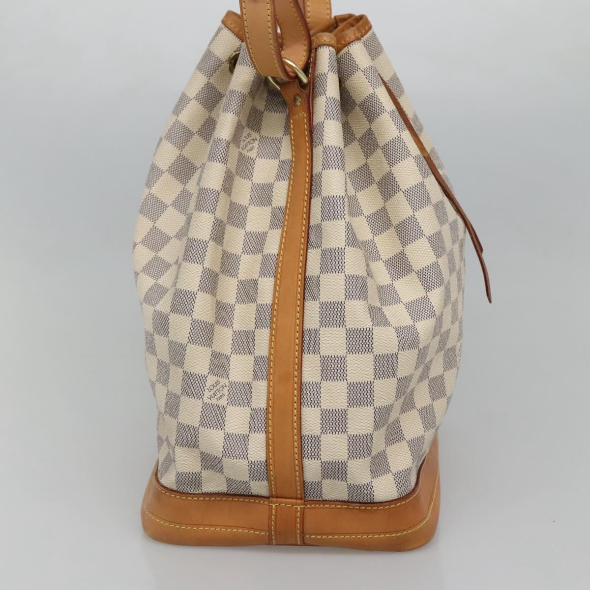 Louis Vuitton Noe Handbag Damier, White, Canvas, Shoulder Bag