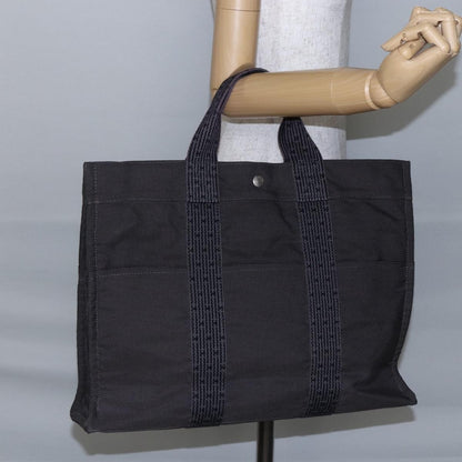 Hermes Fourre Tout Tote Canvas, GRAY, CANVAS, Tote bag