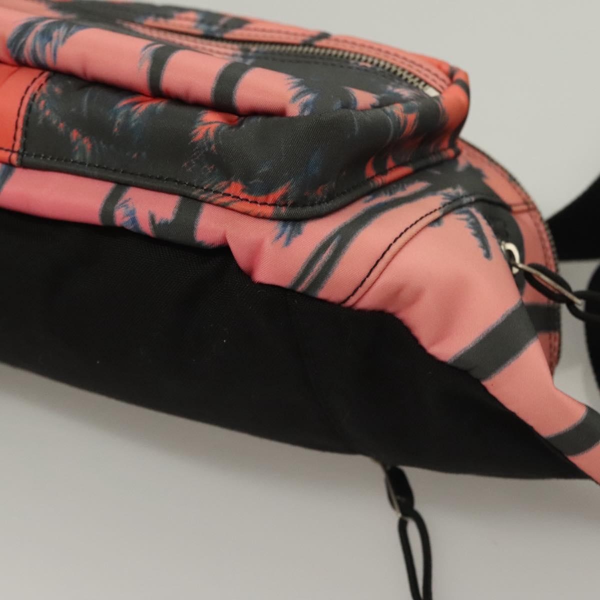 Saint Laurent Front Pocket Waist Bag Printed Nylon, Pink, Nylon, Shoulder Bag