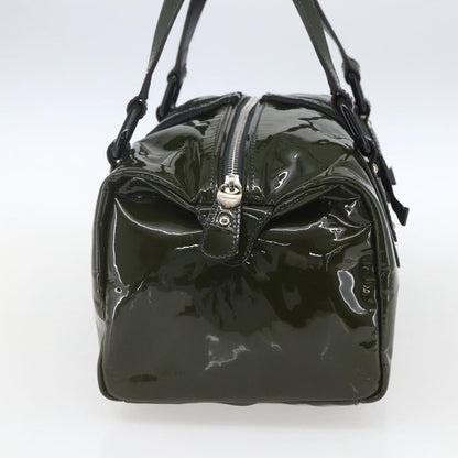Salvatore Ferragamo Vintage Handbag Patent leather, KHAKI, PATENT_LEATHER, Handbag