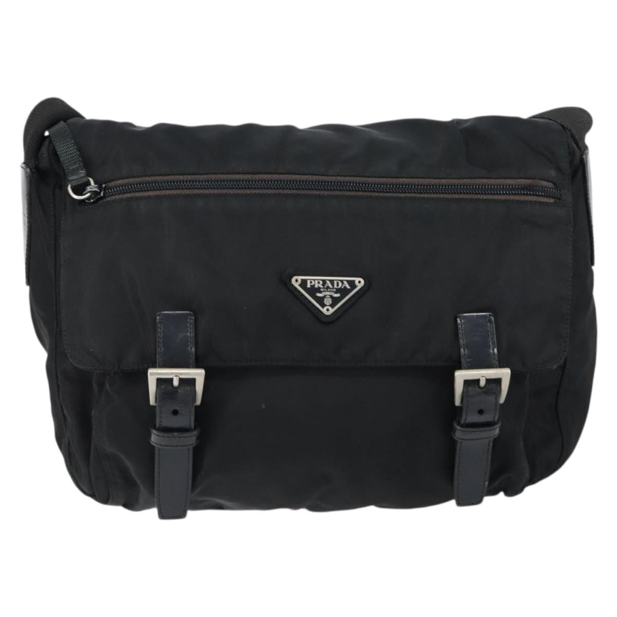 Prada SHOULDER BAG NYLON Black, BLACK, NYLON, Shoulder bag