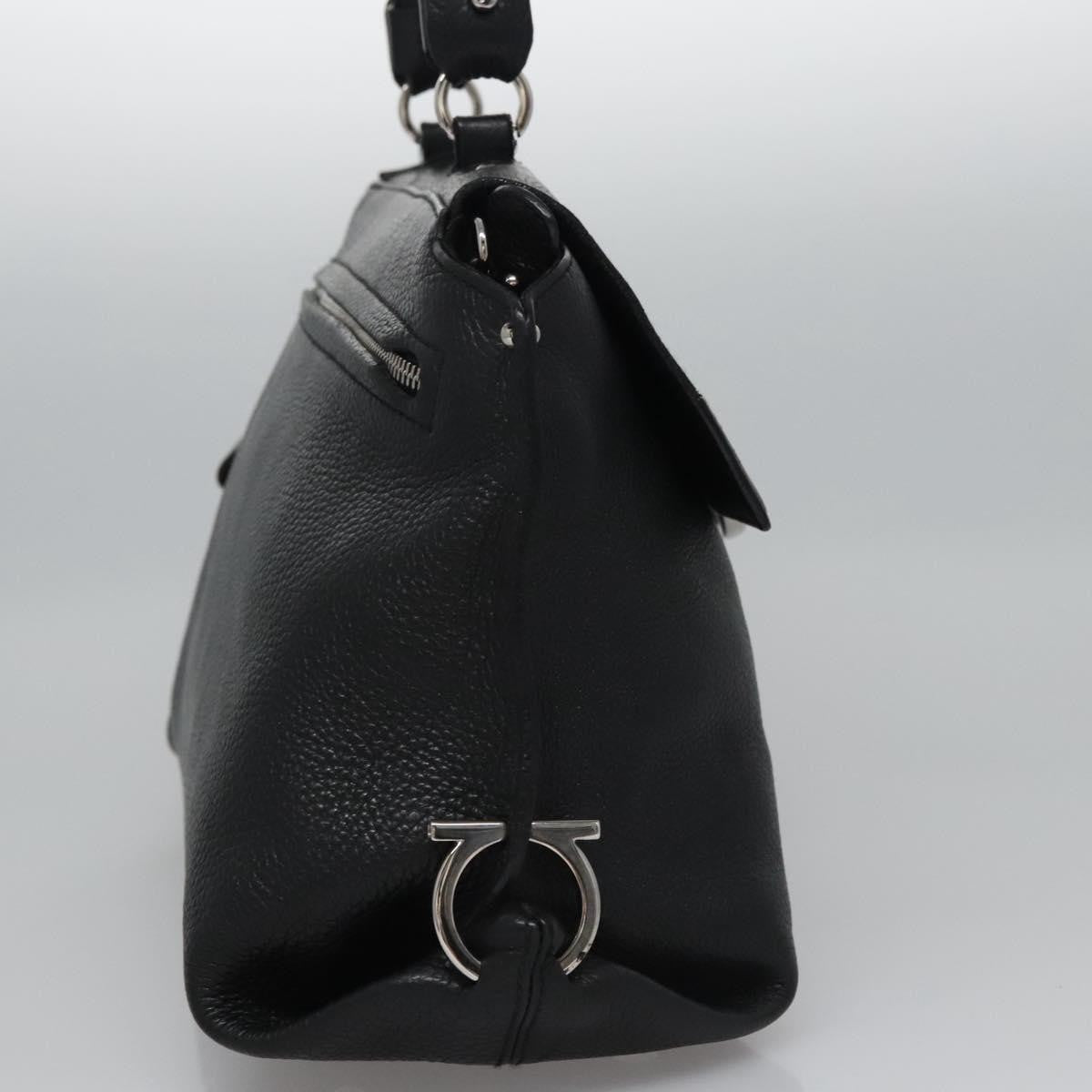 Salvatore Ferragamo Sofia Satchel Leather, BLACK, LEATHER, Handbag