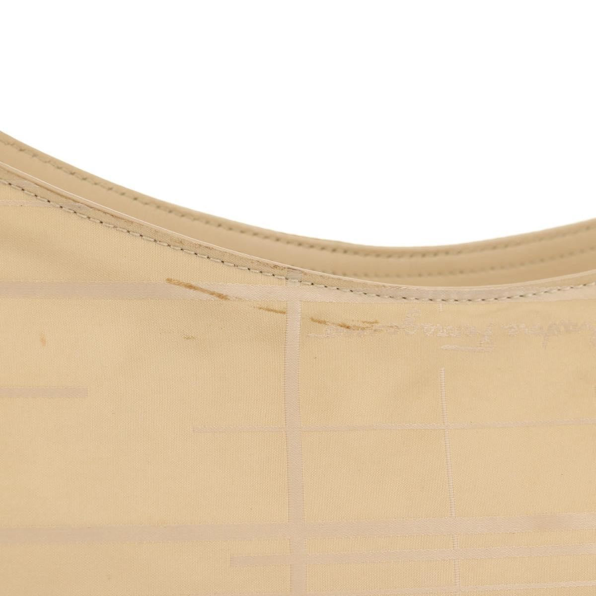 Salvatore Ferragamo Vintage Shoulder Bag Nylon, Beige, Nylon, Shoulder Bag