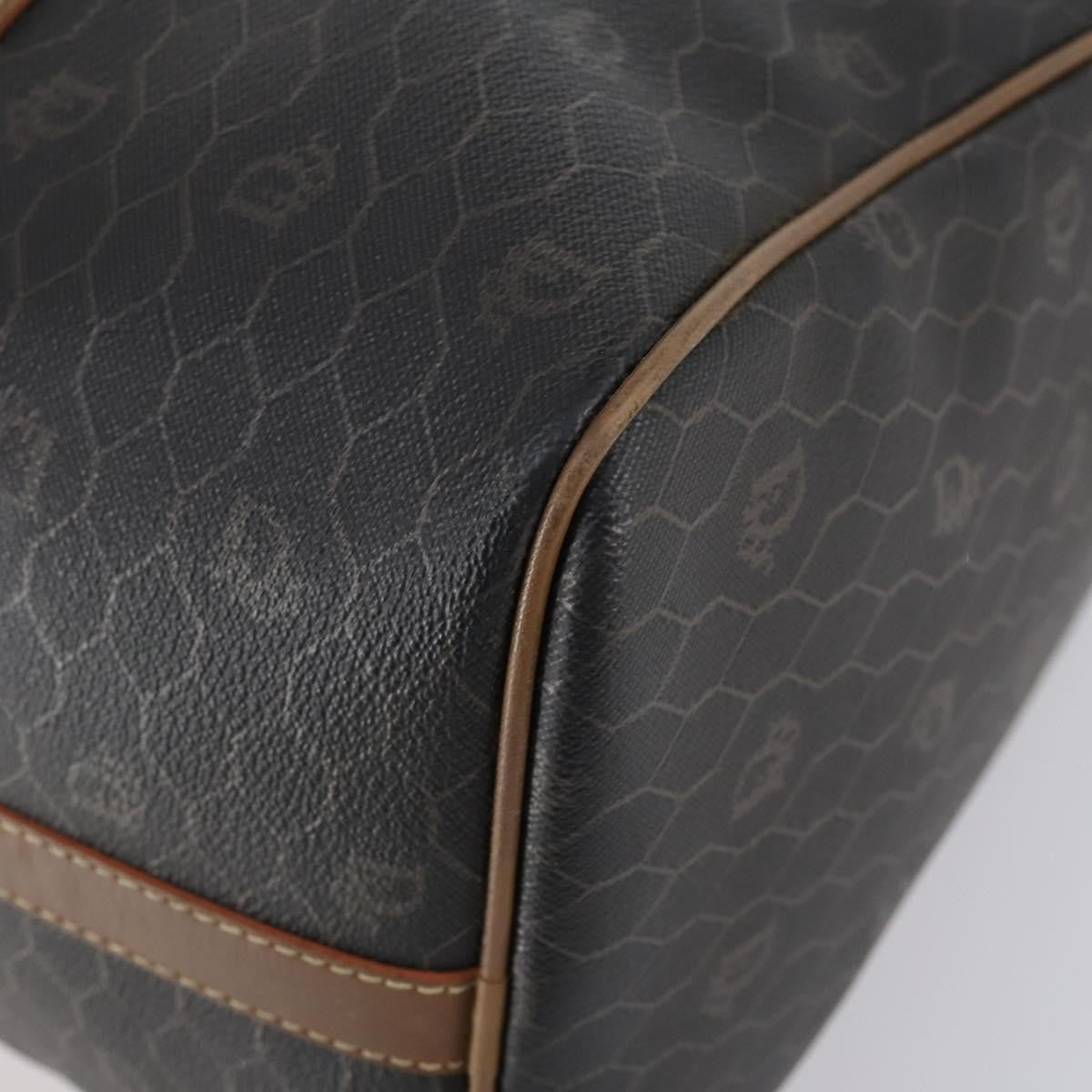 Christian Dior Vintage Honeycomb Boston bag Canvas and Leather, BLACK, CANVAS, Travel bag