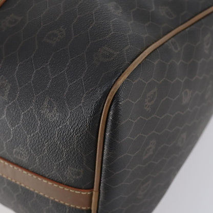 Christian Dior Vintage Honeycomb Boston bag Canvas and Leather, BLACK, CANVAS, Travel bag