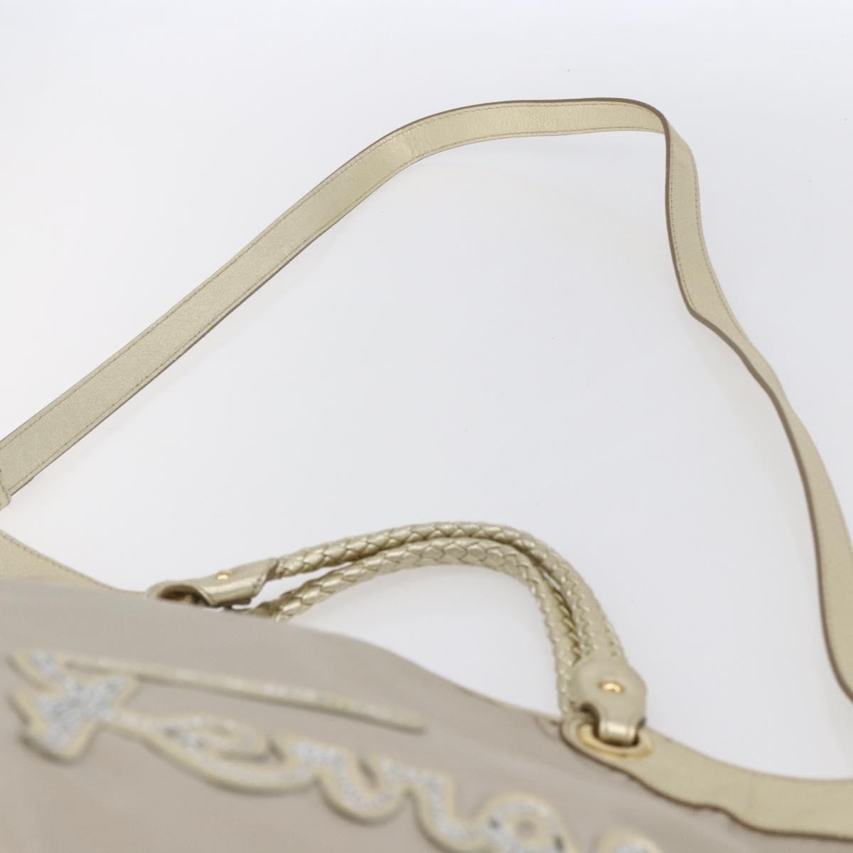 Salvatore Ferragamo Vintage Top handle handbag Nylon, BEIGE, NYLON, Tote bag