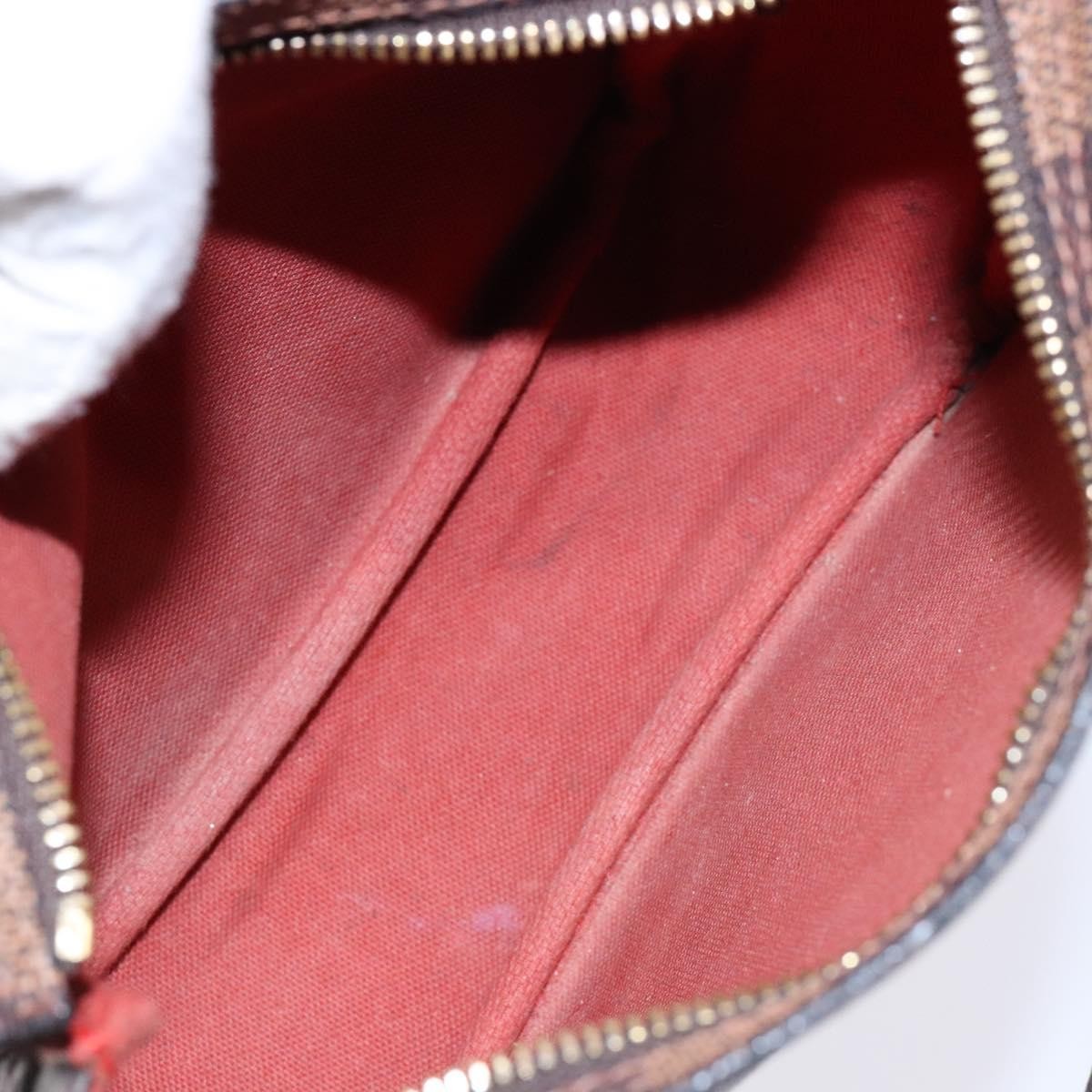 Louis Vuitton Trousse Make Up Bag Damier, BROWN, CANVAS, Clutche & pouche