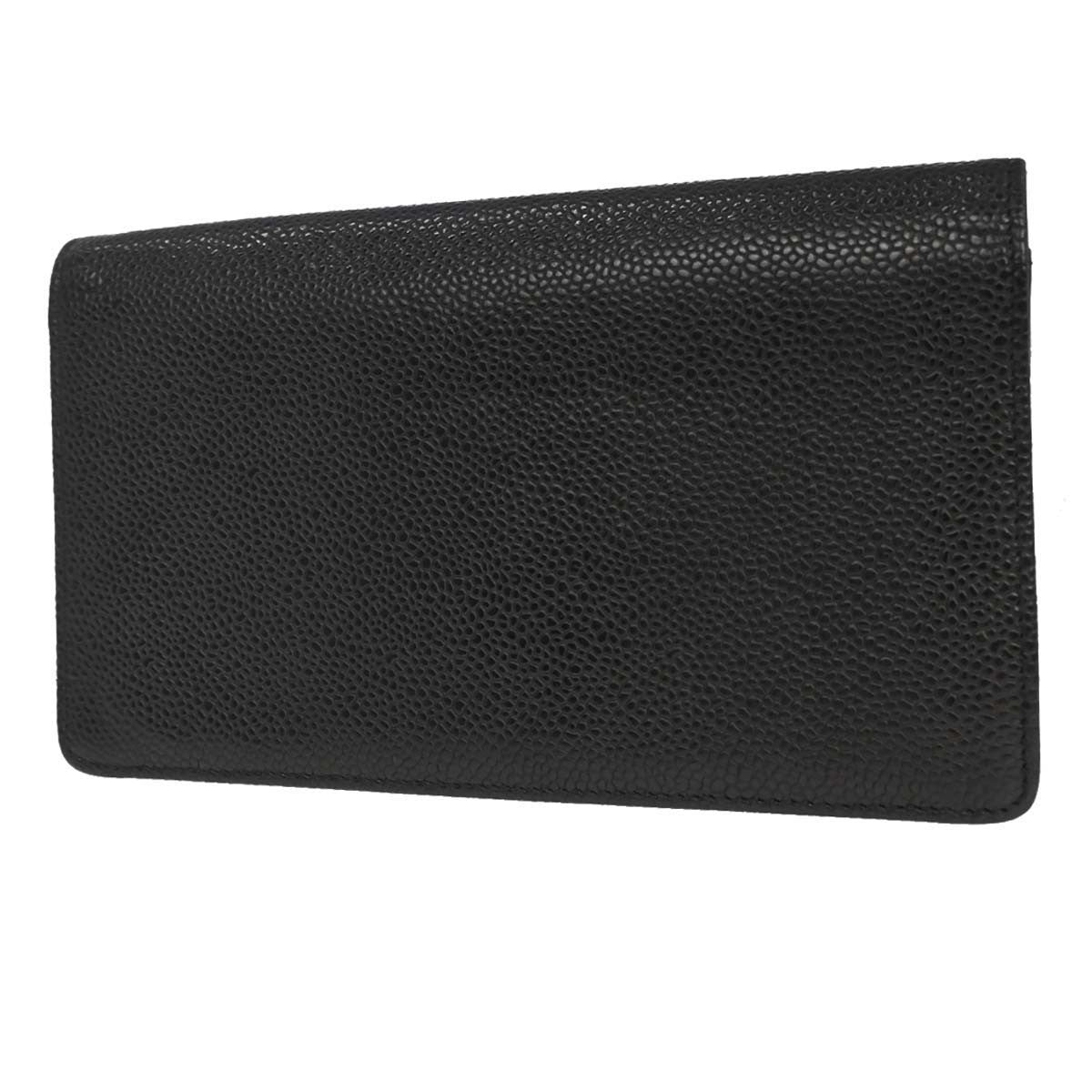 Chanel CHANEL V Stitch Chevron Long Bifold Wallet Pink Chevron, Black, Calfskin, Wallet