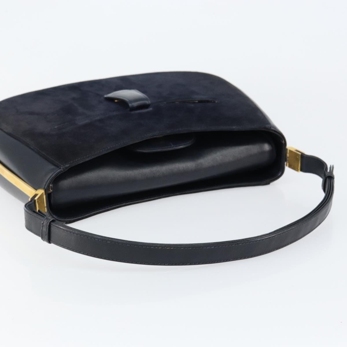 Gucci Vintage Handbag Suede, NAVY, SUEDE, Handbag