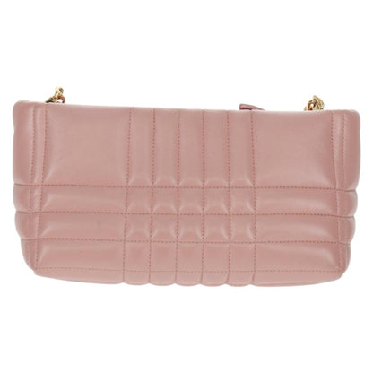 Burberry Lola Zip Shoulder Bag Quilted Leather, PINK, LEATHER, Shoulder bag