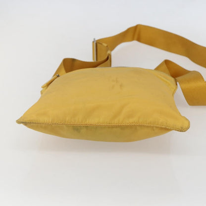 Prada Front Pocket Messenger Bag Tessuto, YELLOW, NYLON, Shoulder bag