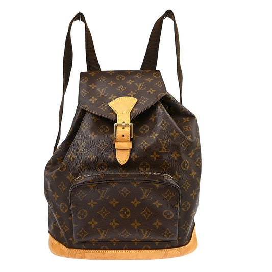Louis Vuitton Vintage Montsouris Backpack Monogram Canvas, Brown, Canvas, Backpack