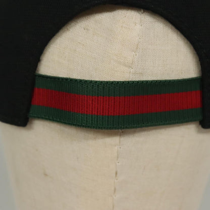 Gucci Interlocking G Web Baseball Cap Canvas, BLACK, CANVAS, Head accessory