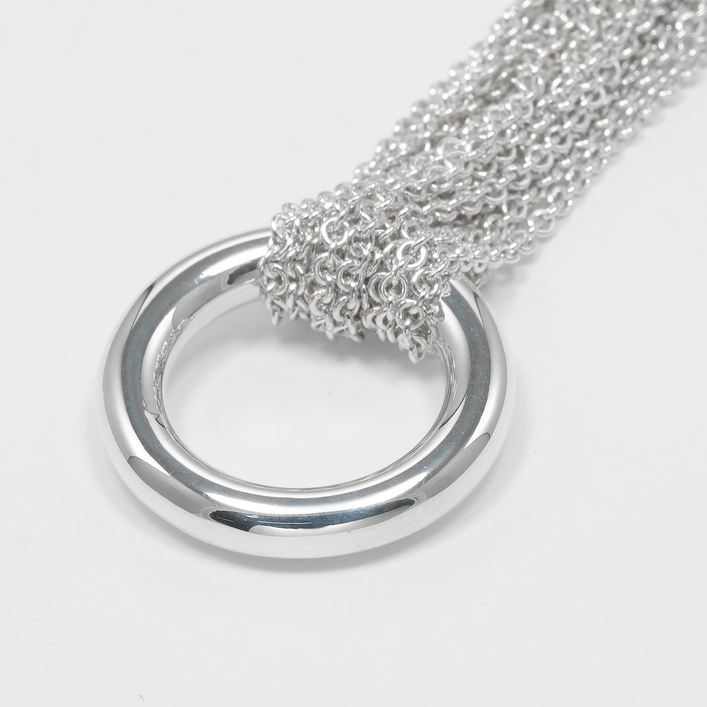 Tiffany & Co. Multistrand Mesh Heart Toggle Bracelet Sterling Silver, SILVER, SILVER, Bracelet