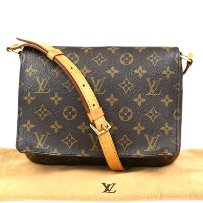 Louis Vuitton Musette Tango Handbag Monogram Canvas, Brown, Canvas, Shoulder Bag