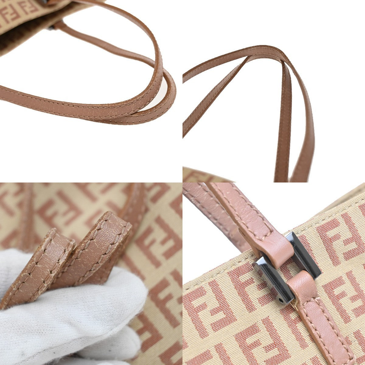 Fendi Vintage Zucca Zucca canvas, PINK, CANVAS, Handbag