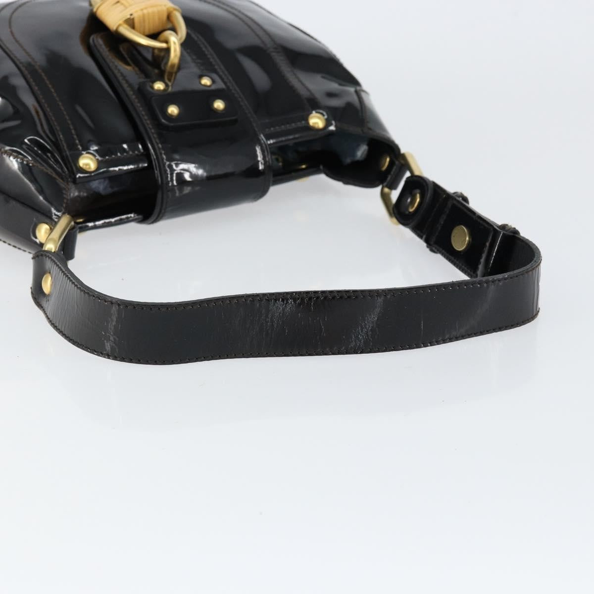 Salvatore Ferragamo Gancini Tote Patent leather, BLACK, PATENT_LEATHER, Tote bag