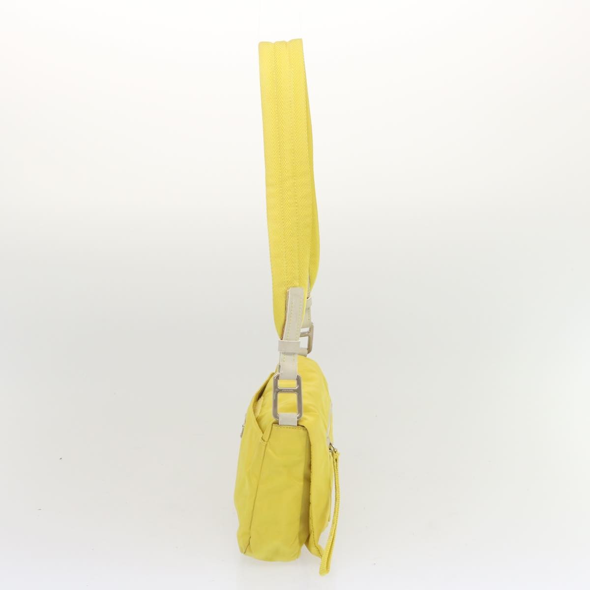 Prada Vintage Shoulder Bag Tessuto, Yellow, Nylon, Shoulder Bag