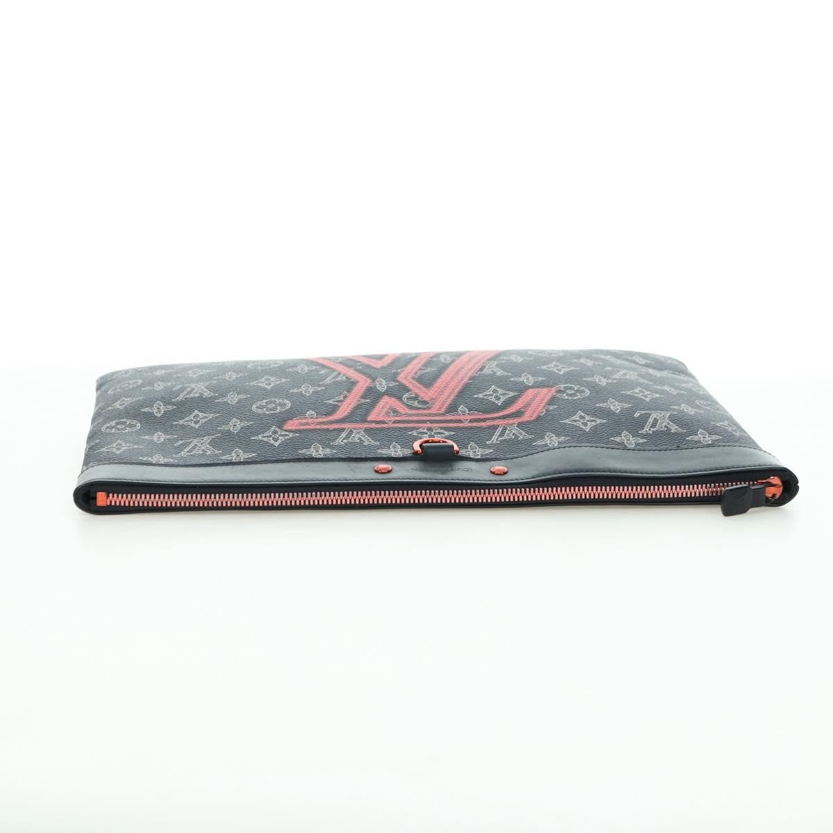 Louis Vuitton Pochette Apollo Limited Edition Upside Down Monogram Ink, Navy, Canvas, Clutch