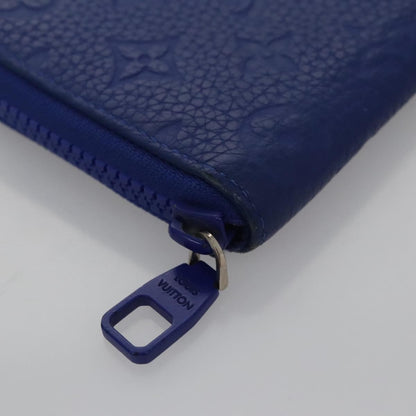 Louis Vuitton Zippy Wallet NM Taurillon Leather, Blue, Canvas, Wallet