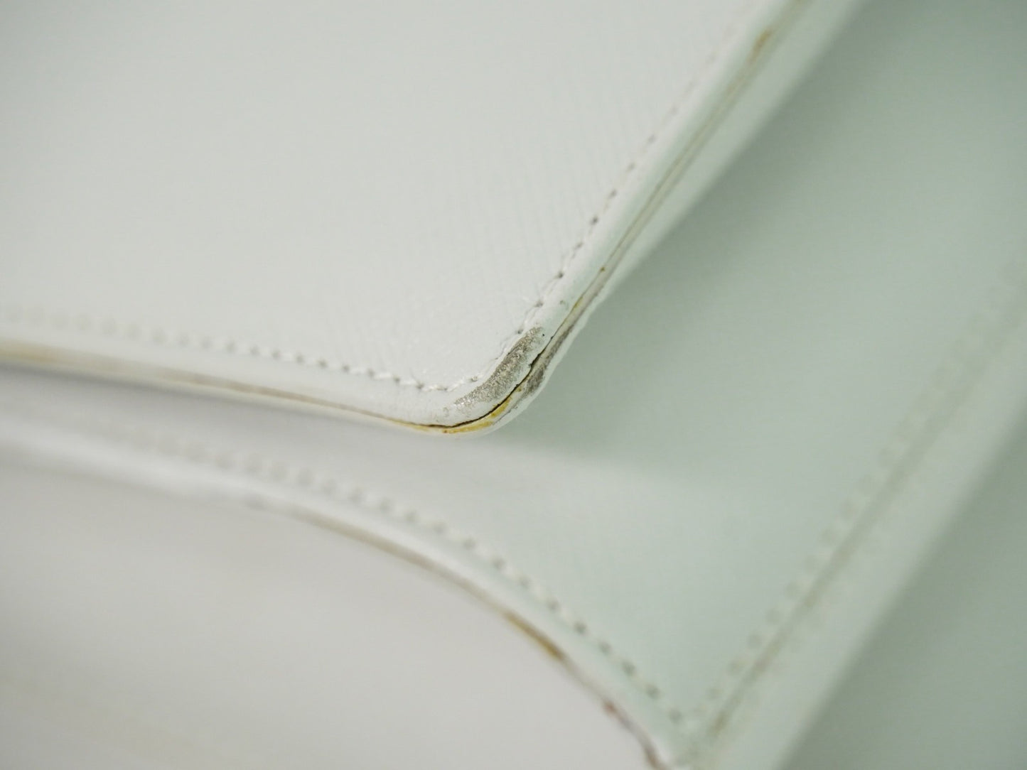 Salvatore Ferragamo Gancini handbag Leather, WHITE, LEATHER, Handbag