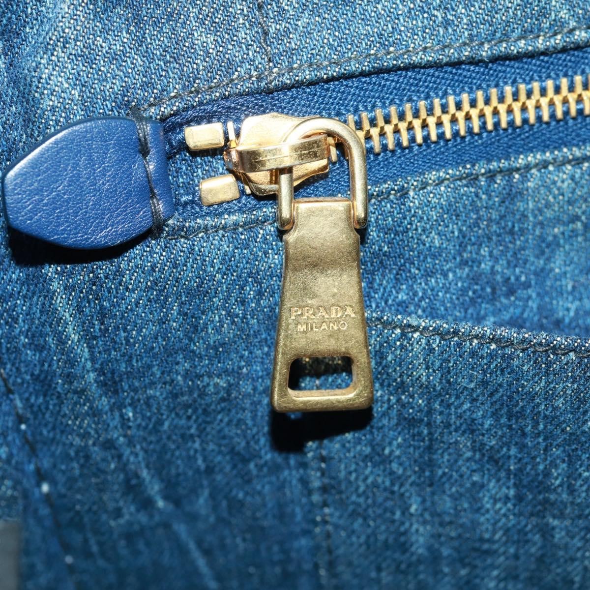 Prada Canapa Tote Denim, BLUE, DENIM_JEANS, Tote bag