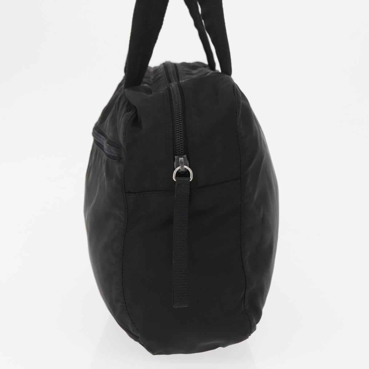 Prada Vintage Zip Handbag Tessuto, BLACK, NYLON, Handbag