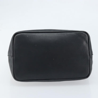 Gucci Vintage Bamboo Hobo Leather, BLACK, LEATHER, Handbag