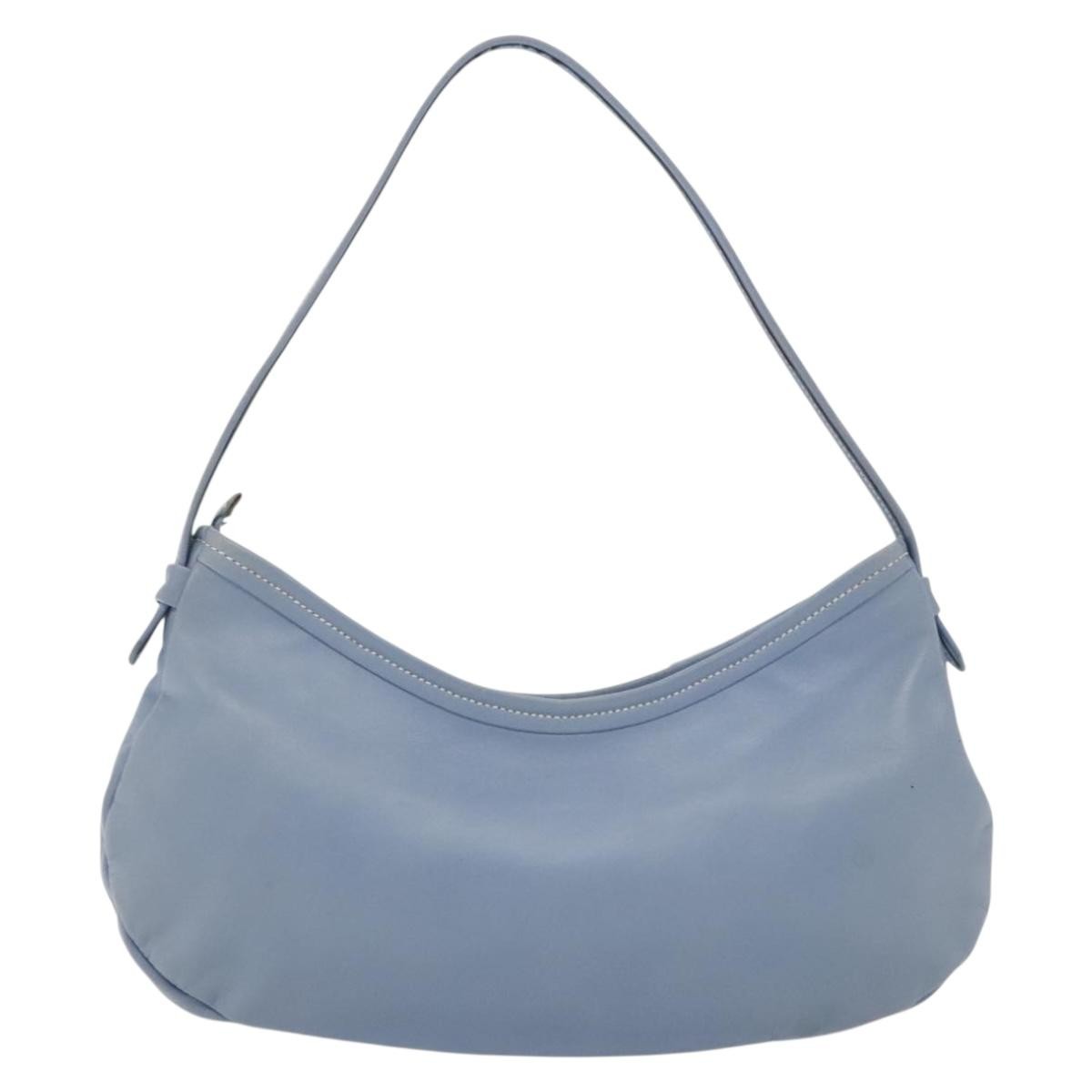 Salvatore Ferragamo Vala Shoulder Bag Leather, BLUE, LEATHER, Shoulder bag