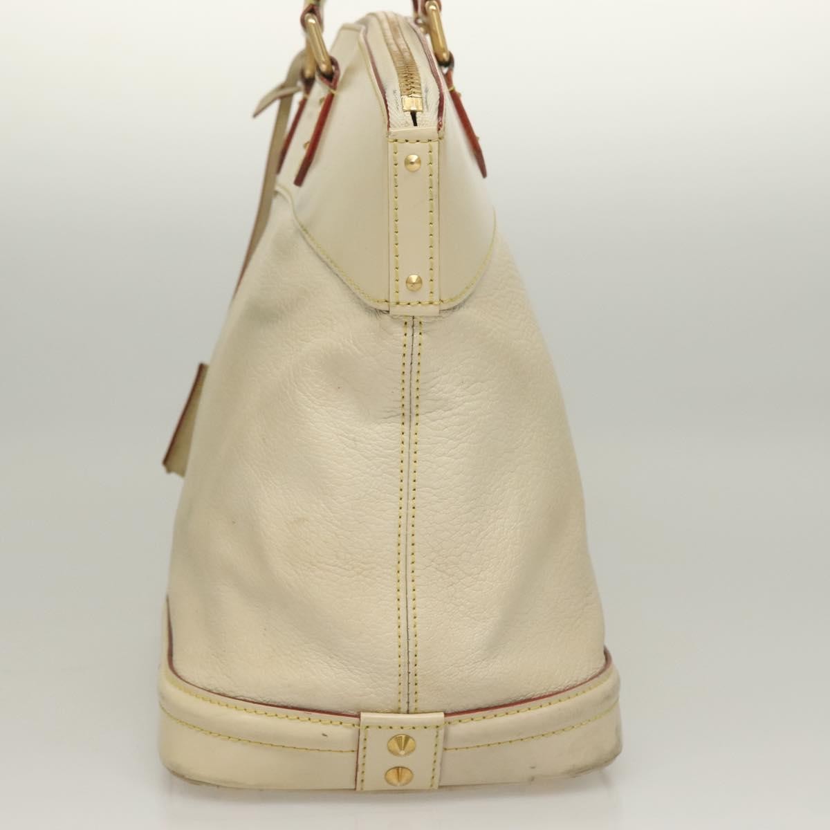 Louis Vuitton Suhali Lockit Handbag Leather, WHITE, LEATHER, Handbag