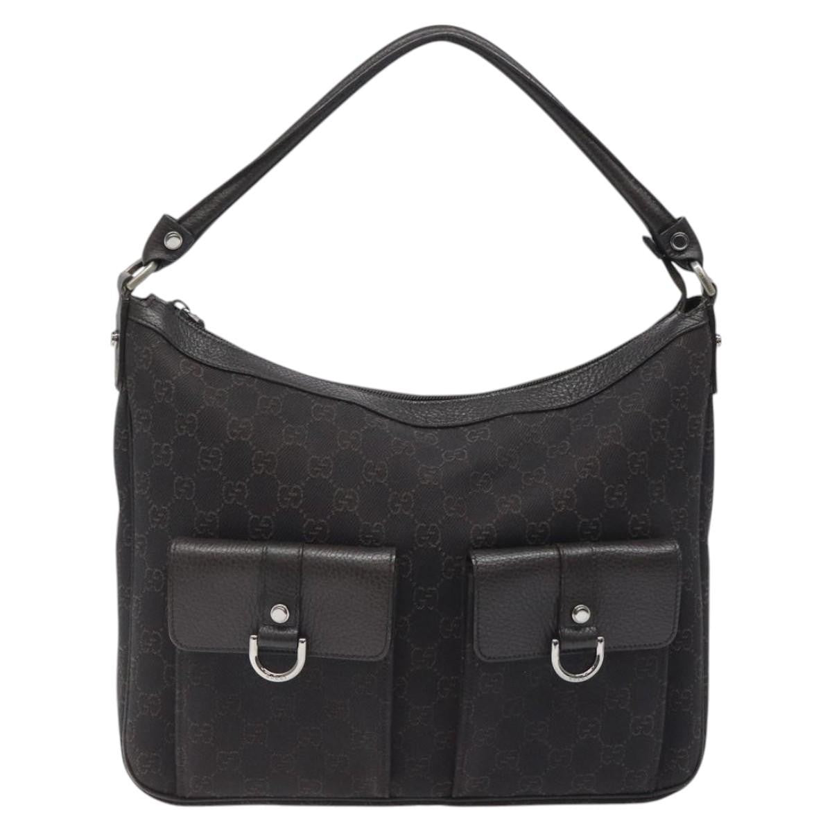 Gucci Abbey Pocket Hobo GG Canvas, BROWN, CANVAS, Shoulder bag