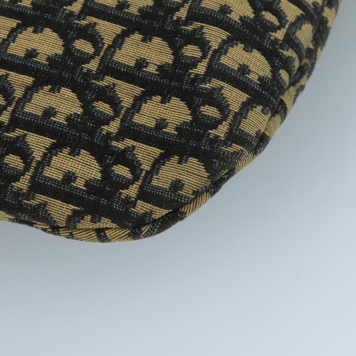 Christian Dior Vintage Trotter Shoulder Bag Canvas, NAVY, CANVAS, Shoulder bag