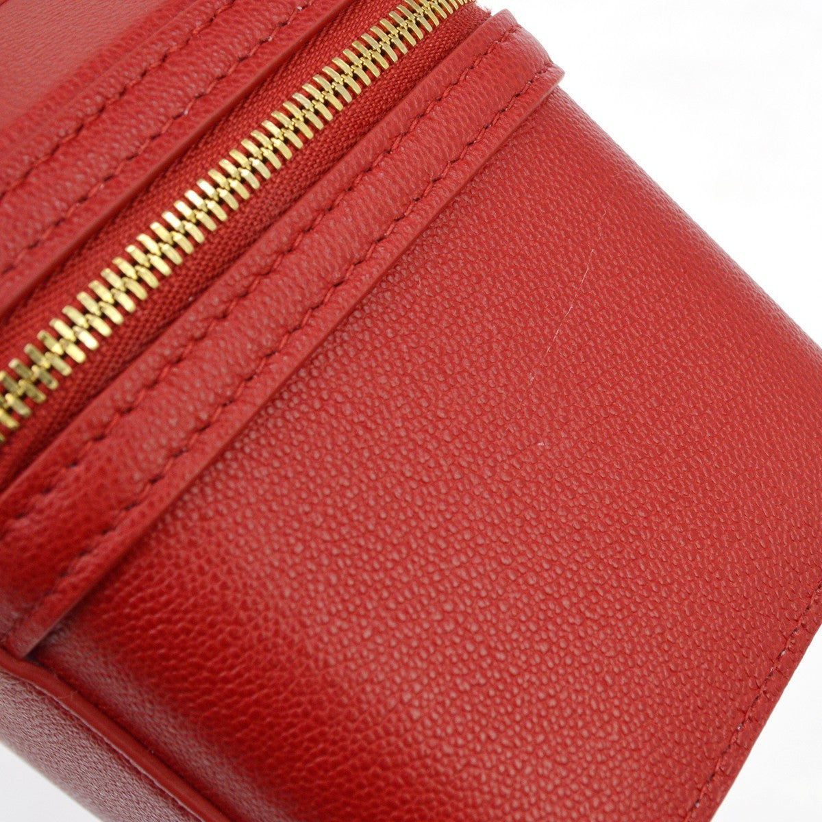 Bvlgari Forever Serpenti Vanity Bag Leather, Red, Leather, Clutch