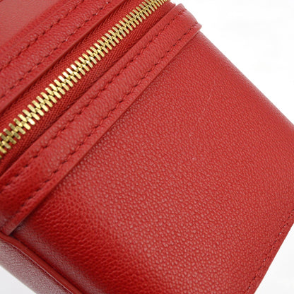 Bvlgari Forever Serpenti Vanity Bag Leather, Red, Leather, Clutch