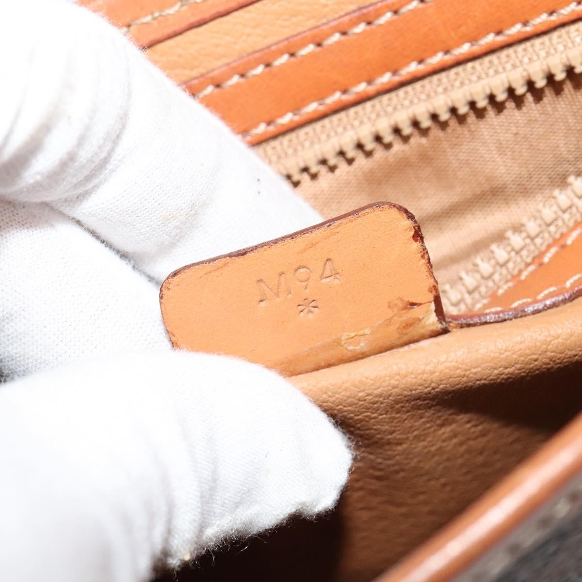 Celine Vintage Macadam Shoulder Bag Canvas and Leather, BROWN, CANVAS, Shoulder bag